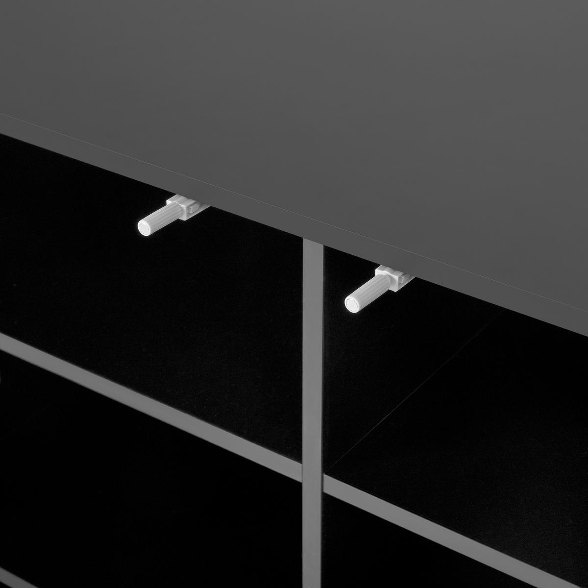SIDEBOARD Schwarz und Weiß 100/40/105 cm - Schwarz, Glas (100/105/40cm) - PANGIVO
