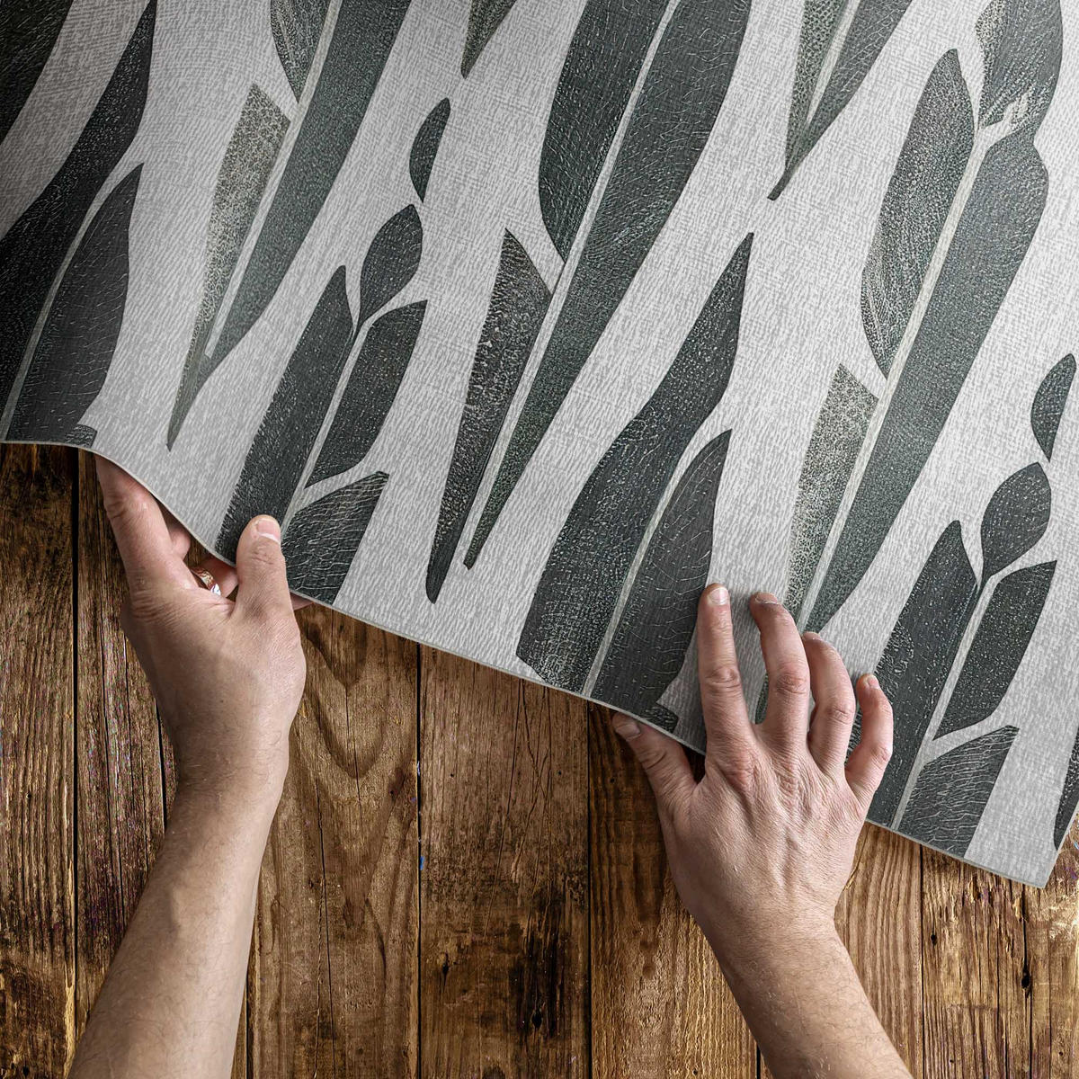 TEPPICH 150x225 cm Gemalte Indianerfedern Boho Vintage - Silberfarben, Kunststoff (150/0.2cm) - Wallfluent