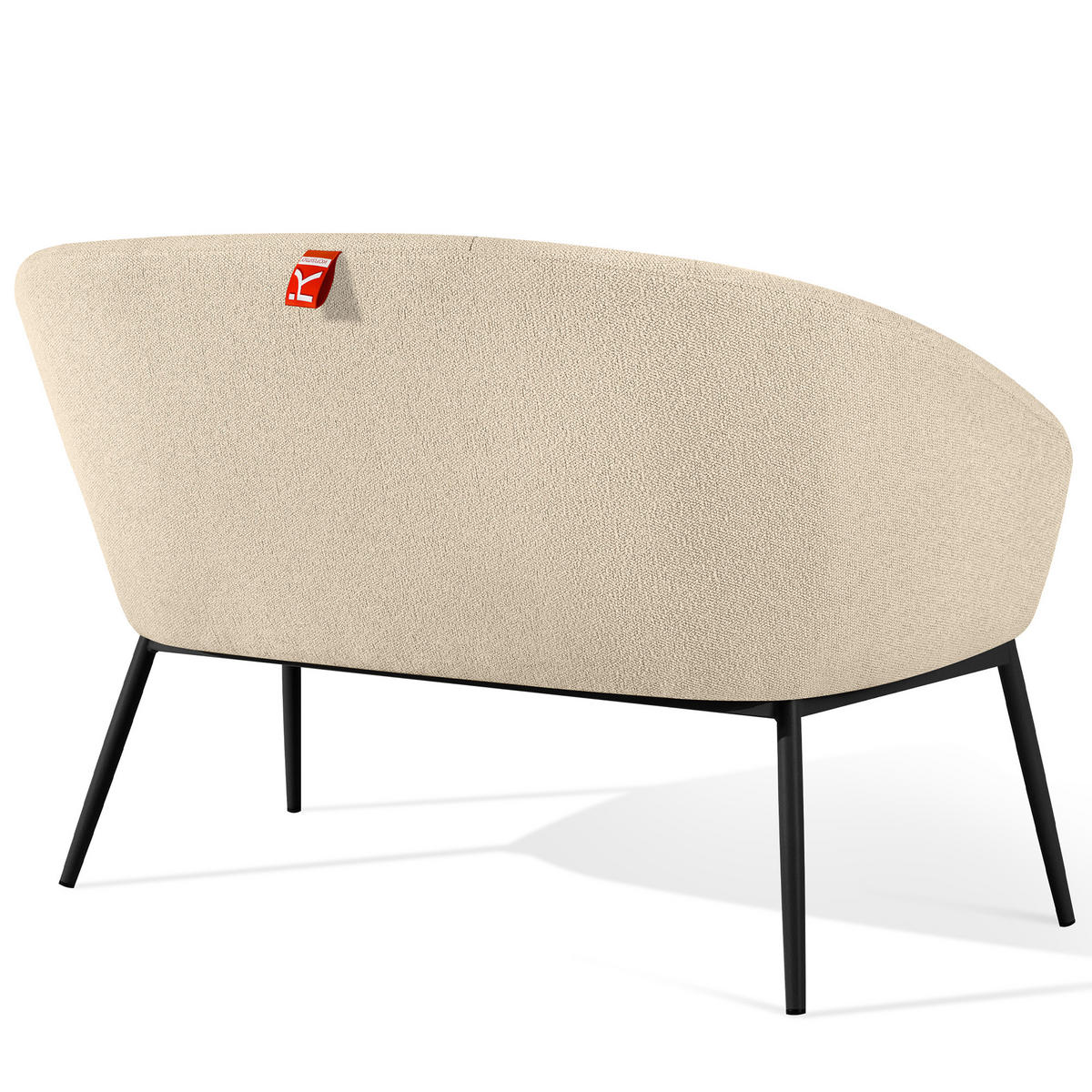 GARTENSOFA SOLIS - Creme, Textil/Metall (118/76/66cm) - KONSIMO®