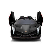 KINDER ELEKTROAUTO Lamborghini Veneno 615B schwarz Allradantrieb, EVA-Reifen, Kunstledersitz, lizenziert, 12V 7Ah Akku - Schwarz, Kunststoff (111/61/45cm) - Es-Toys