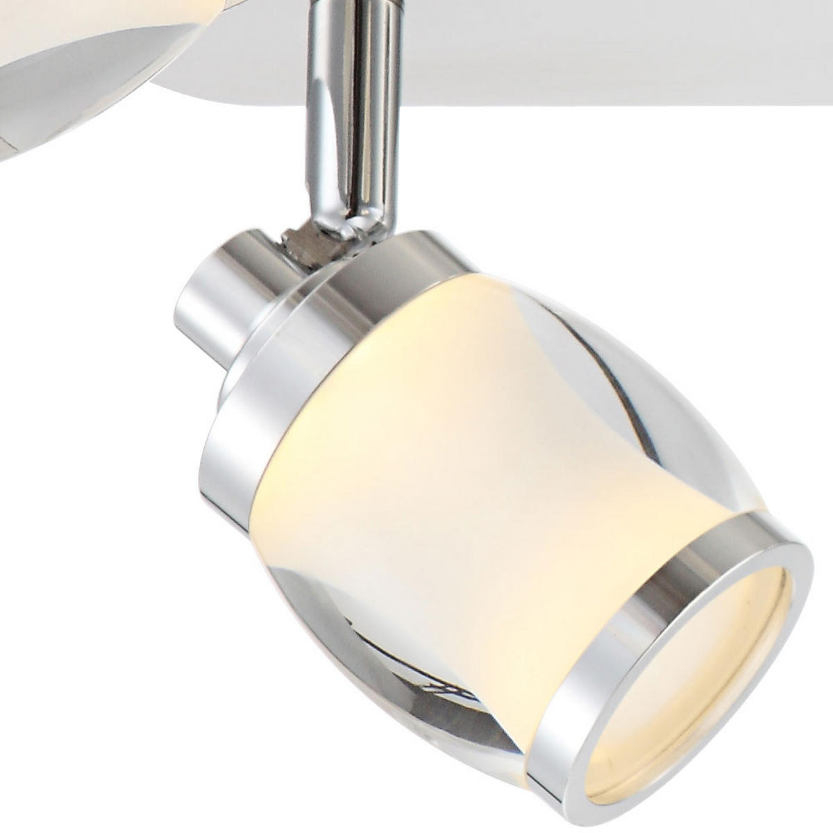 LED DECKENLEUCHTE COLORADO Chrom Silber - Silberfarben, Glas (25/25/15cm) - Globo Lighting