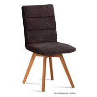 ESSZIMMERSTUHL (4er-Set) Dobra 47x92x60 Eiche geölt/Espresso - Eichefarben/Dunkelbraun, Kunststoff (60/92/47cm) - 58aufmkessel