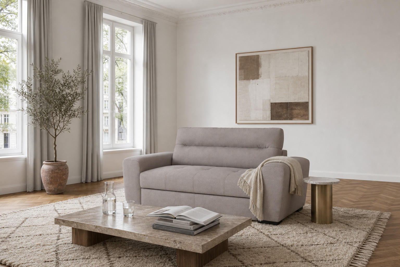 foamnova 2-Sitzer Mauve 183x93x97 cm