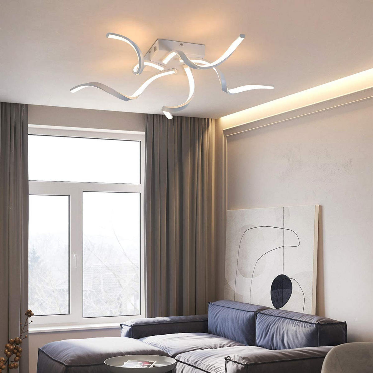 LED-DECKENLEUCHTE VanCleef 65/65/14cm - Weiß, Metall (65/65/14cm) - ZMH