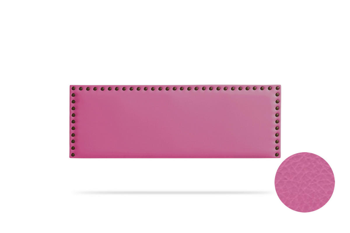 KOPFTEIL gepolstert MODENA Kunstleder 145x55x8 cm - Rosa - Moonia - Pink, Holz (145/8/55cm)