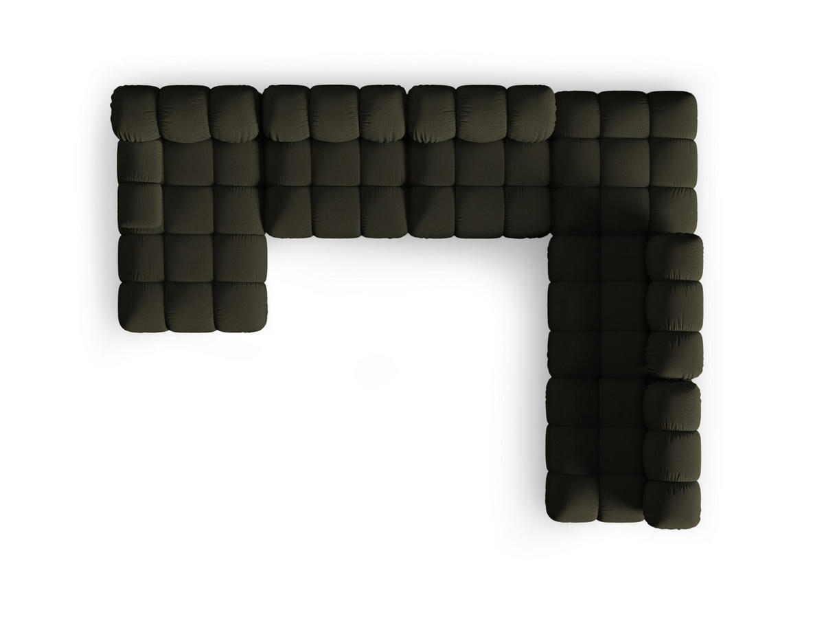 PANORAMASOFA modular rechts Bellis aus 3D-Stoff Amazonasgrün 7 Sitzplätze - Waldgrün, Textil (282/70/376cm) - Micadoni