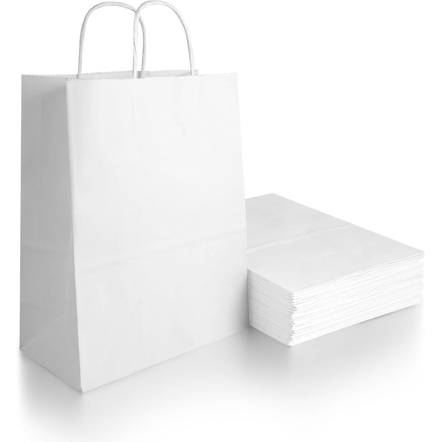 GESCHENKTÜTEN 40 Stück Weiß 21 x 27 x 11 cm - Weiß, Papier (21/11/21cm)