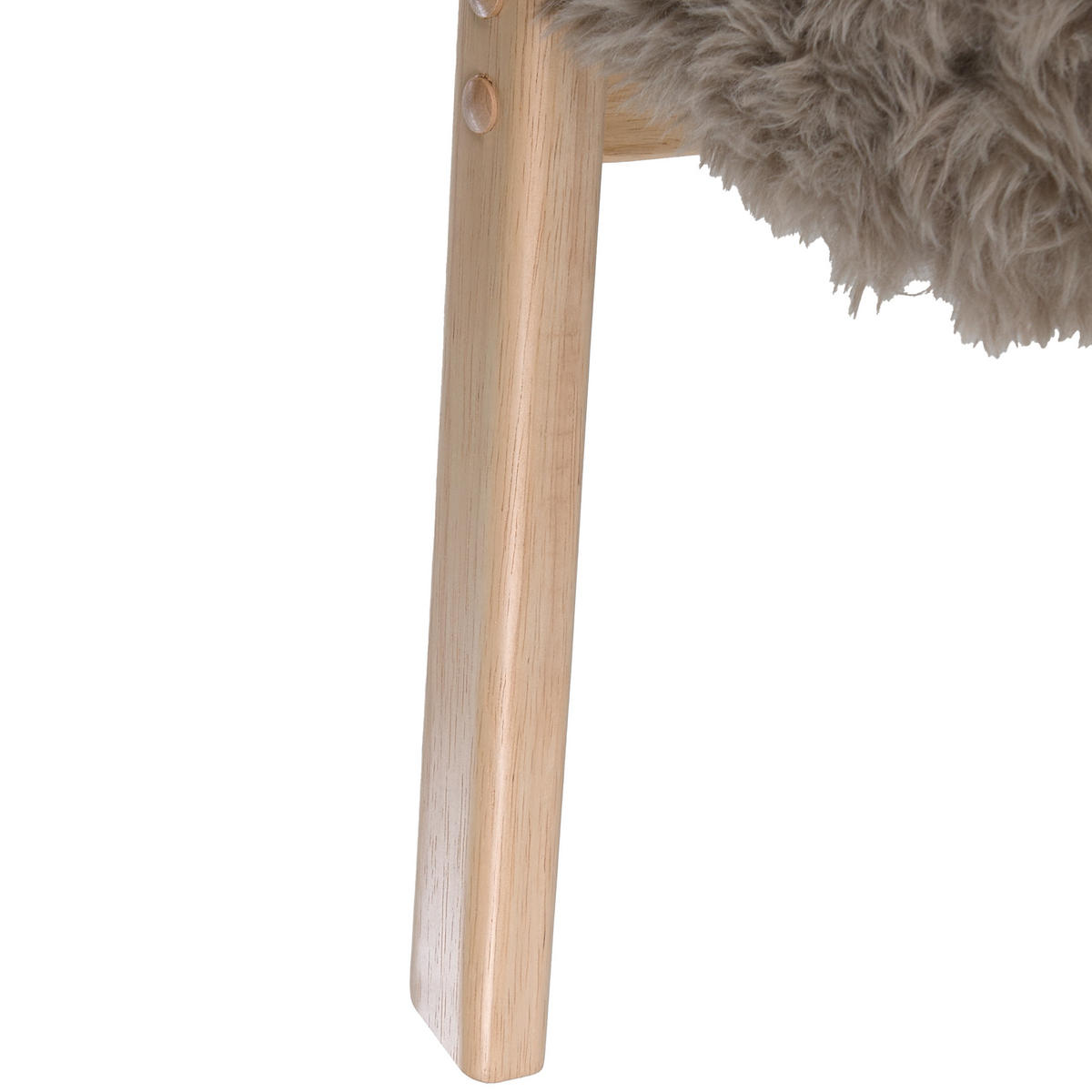 SESSEL Taupe Kisa - Taupe/Braun, Kunststoff (74/84/80cm) - Beliani
