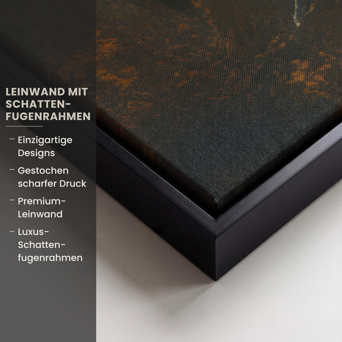 LEINWAND Bilder mit Rahmen - Golden Leaf Komposition - Botanical Luxury - 60x90 - Goldfarben, Textil (60/90cm) - MuchoWow