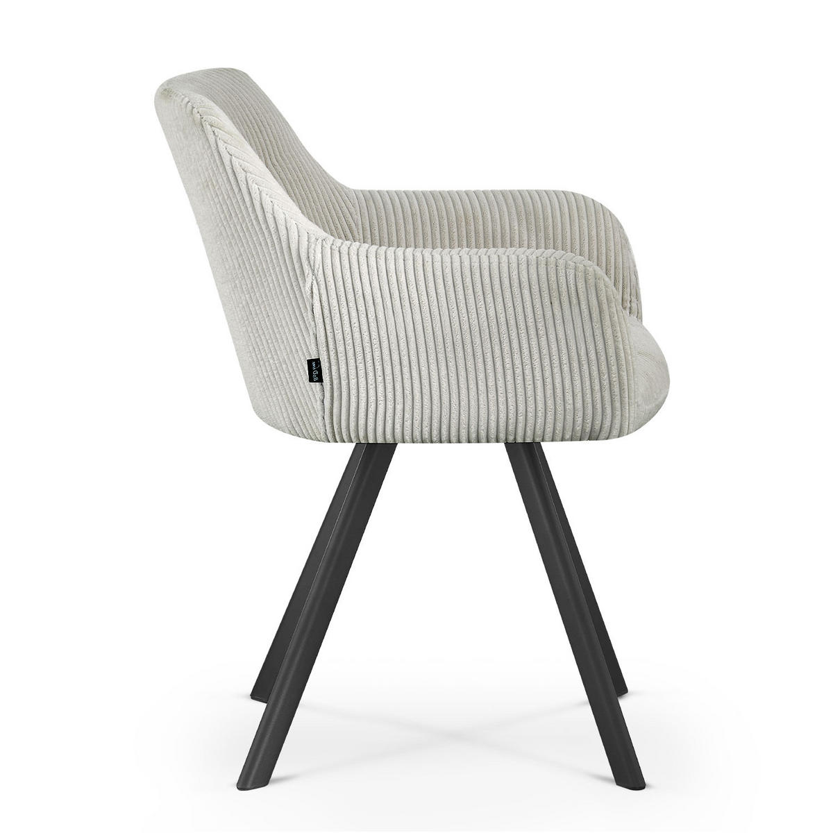 ARMLEHNSTUHL CYRUS 2 Stück - Hellgrau, Metall (56/80/60cm) - B&D Home