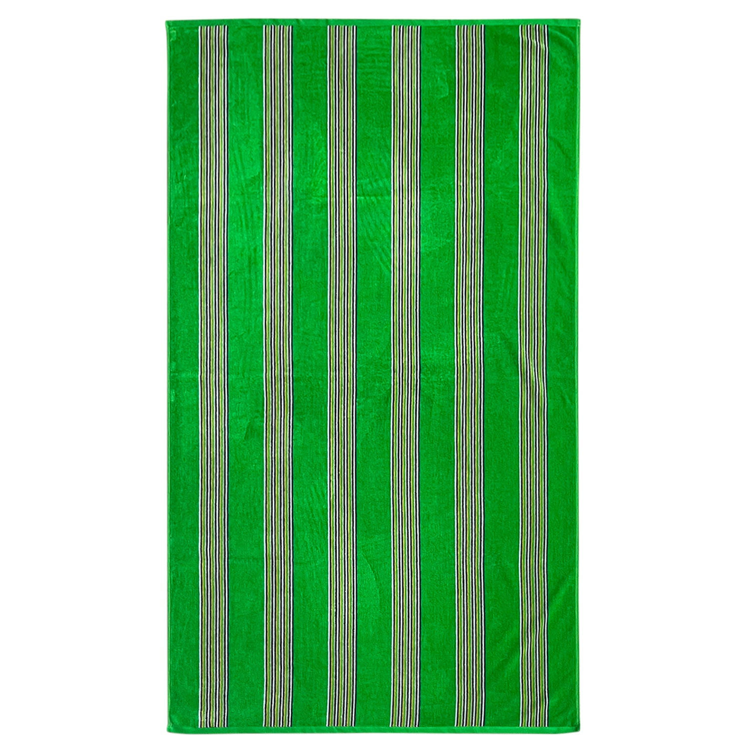 STRANDTUCH Frottee Velours Jacquard Milonga Grün 90x170 400g/m² - Grün, Textil (90/170cm) - LE COMPTOIR DE LA PLAGE