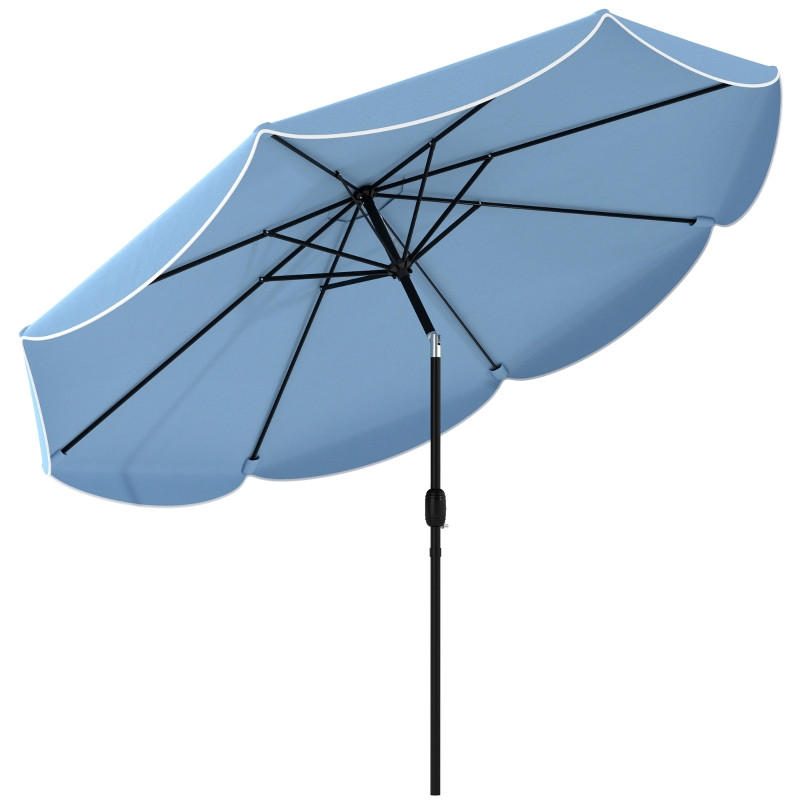SONNENSCHIRM 265/265/235 cm Blau (Keine Basis) - Blau, Metall (265/265cm) - Oxeza
