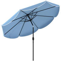 SONNENSCHIRM 265/265/235 cm Blau (Keine Basis) - Blau, Metall (265/265cm) - Oxeza