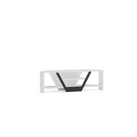 TV-ELEMENT Sares Weiß Schwarz - Schwarz/Weiß, Holzwerkstoff (135/36.8/120cm) - Decorotika