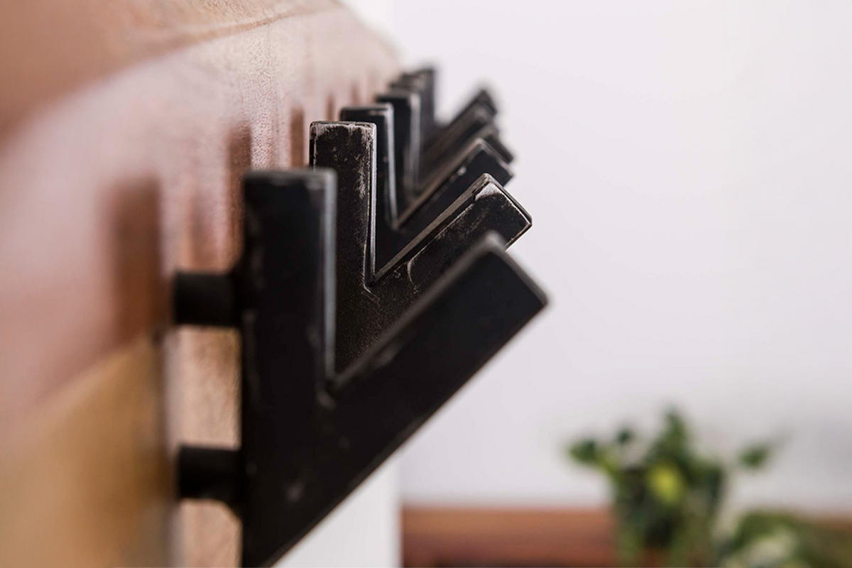 GARDEROBE NEREA Braun Akazie - Braun, Metall (90/15/9cm) - KAWOLA