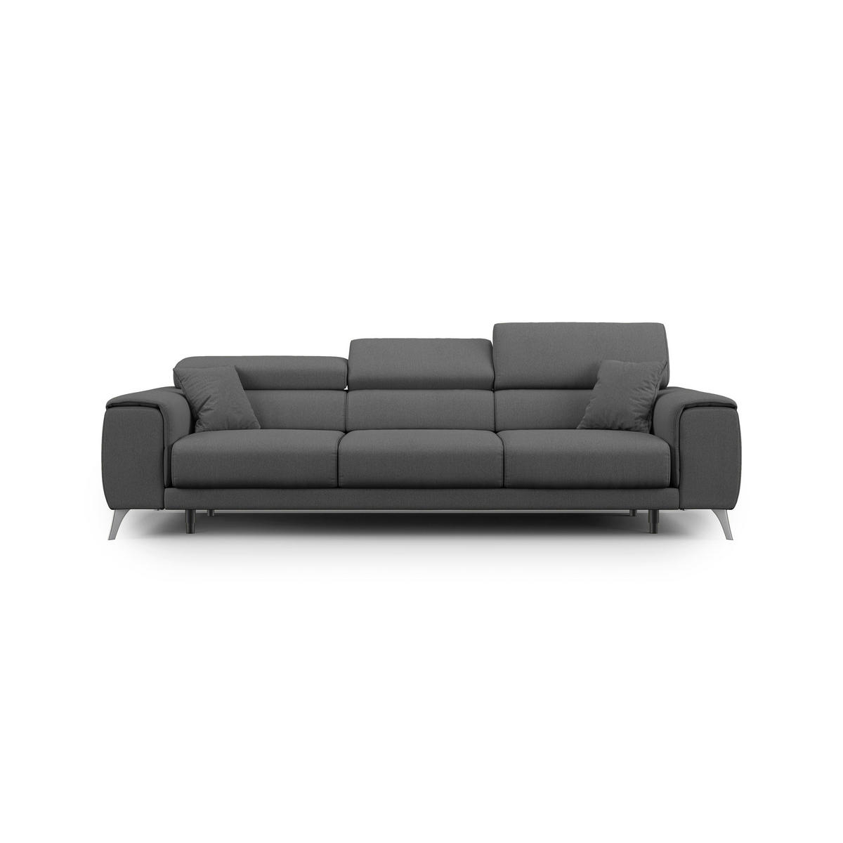 LINEARSOFA Fusion - Anthrazit, Textil (260/74/102cm) - Divani.store