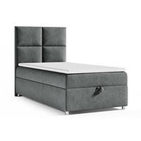 BOXBETT mit Bettkasten Trinity K-2 SINGLE Bonellfederkern inkl. Topper - Graphitfarben, Holz/Holzwerkstoff (100/200cm) - Best For Home