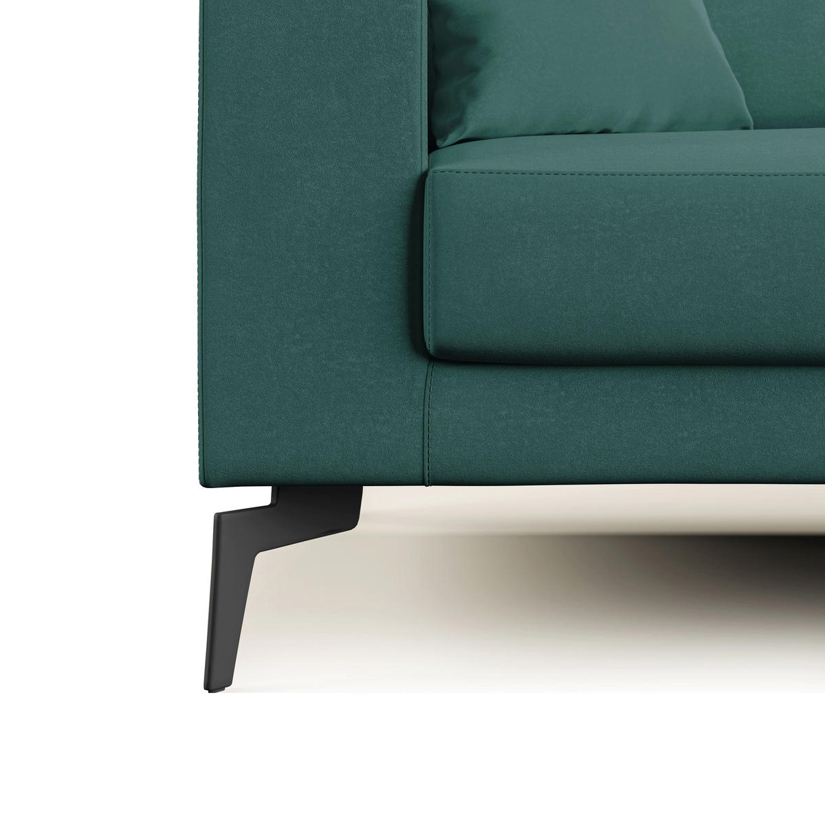 LINEARSOFA Prestige - Petrol, Textil (206/95/91cm) - Divani.store