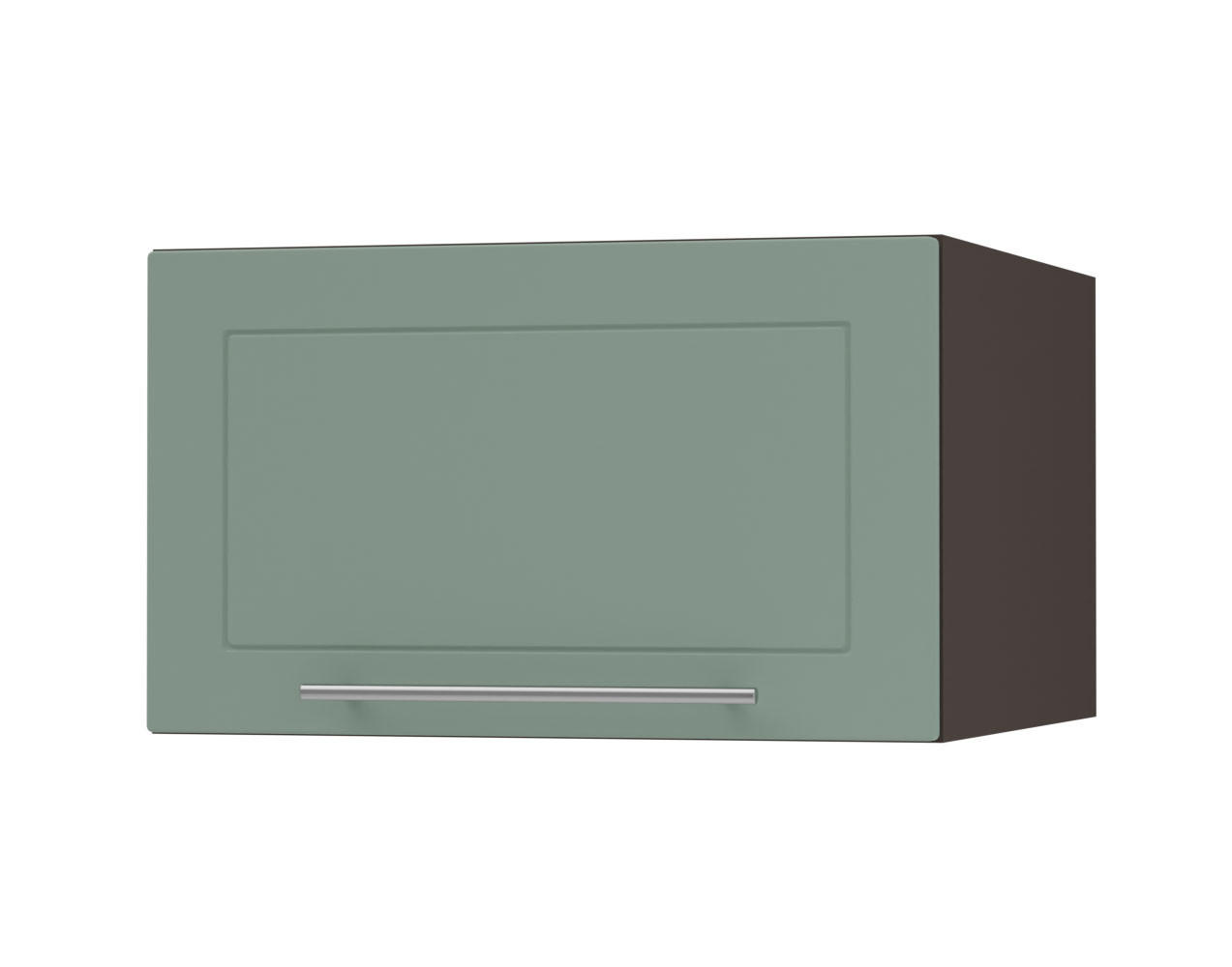 KLAPPHÄNGESCHRANK Kvantum W6B/60 Mint Matt / Lava Matt 60 / 59 / 36cm - Dunkelgrau/Mintgrün, Holz/Holzwerkstoff (60/36/59cm) - Feldmann-Wohnen