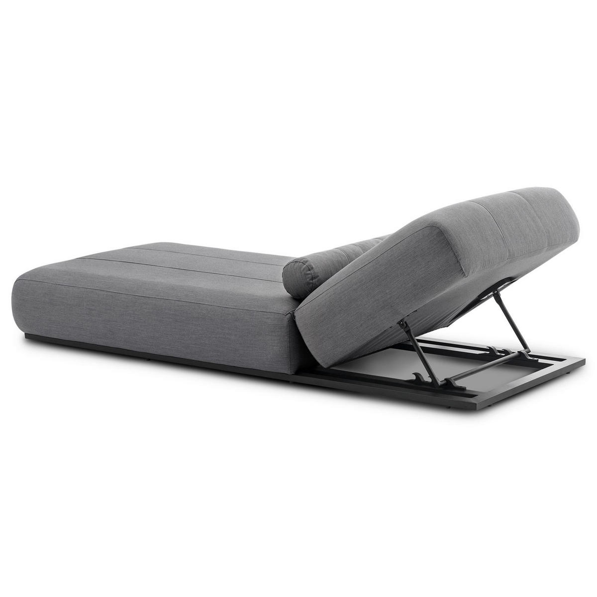 SONNENLIEGE TROPEA schwarz, dunkelgrau - Schwarz, Kunststoff (213/32/91cm) - IDIMEX