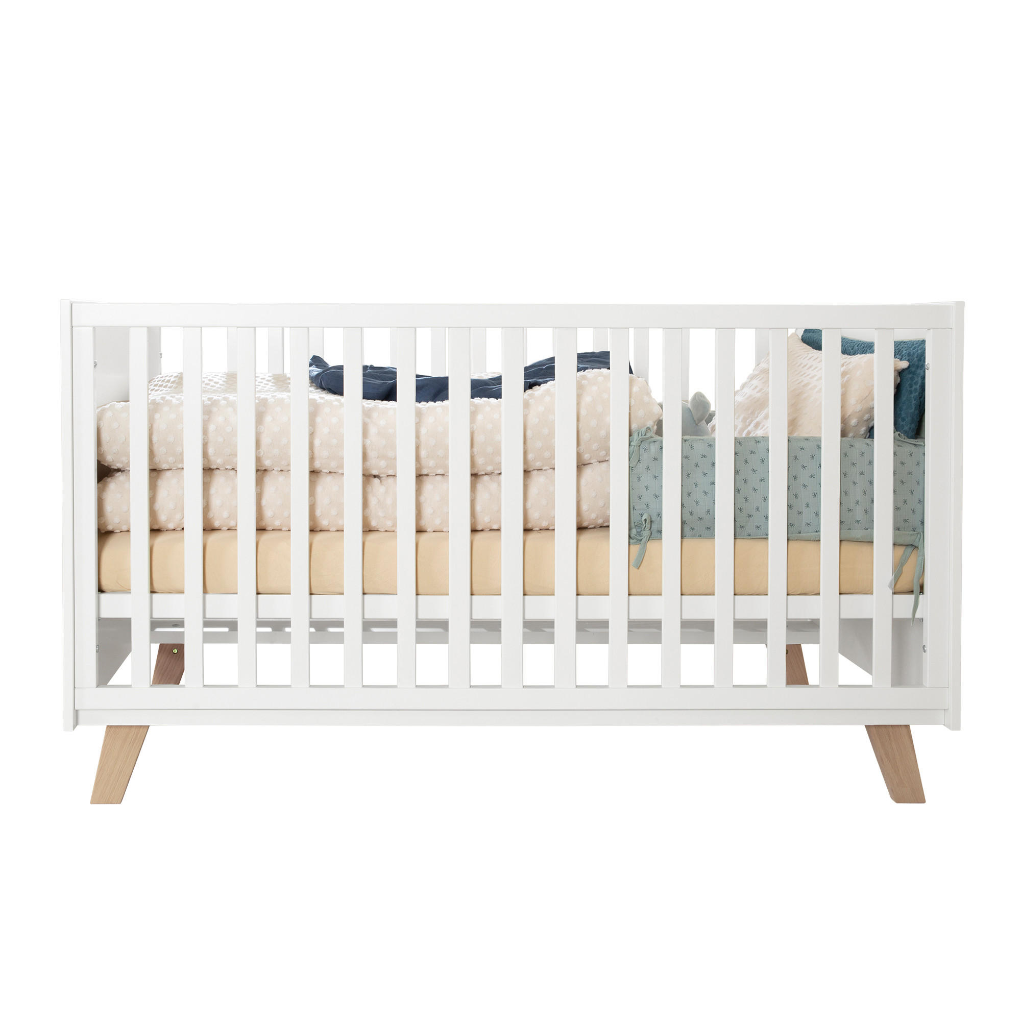 BABYBETT Smile 70 x 140 cm - Weiß, Holz/Holzwerkstoff (70/140cm) - Roba