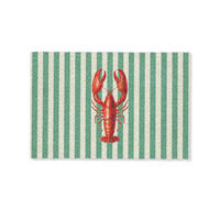 FUSSMATTE Krebs - Streifen - Realistisch - Sommerlich 60x40 cm - Multicolor, Kunststoff (60/0.4cm) - MuchoWow