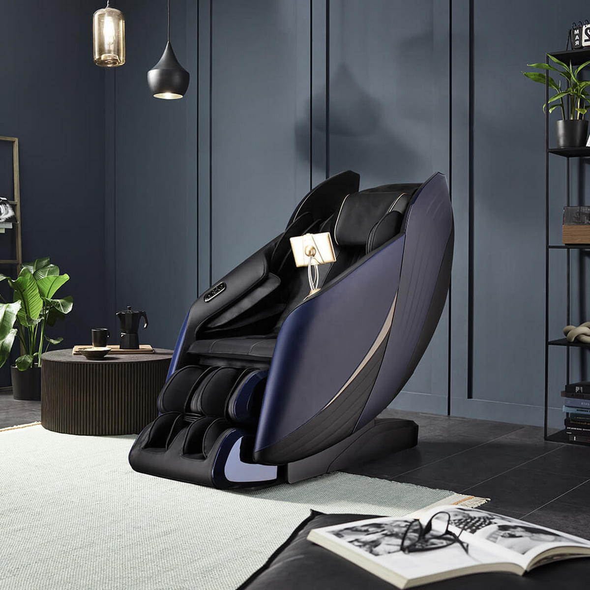MASSAGESESSEL HYLOS - Blau, Kunststoff/Textil (77/123/150cm) - Home Deluxe