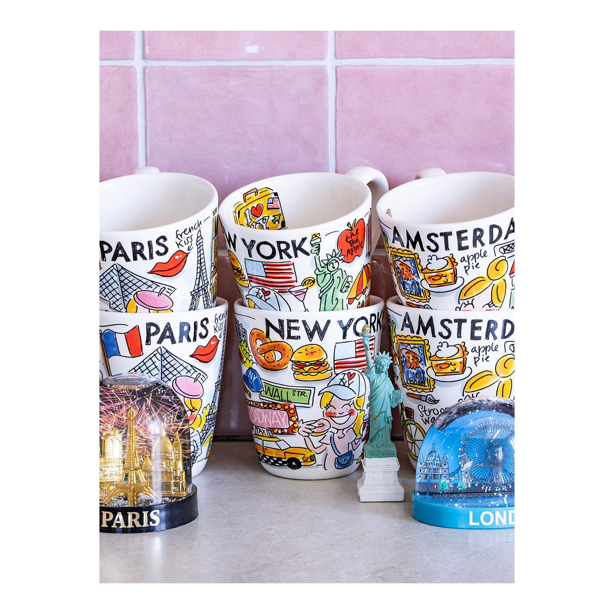 BECHER Blond Stadtikone Amsterdam in Bunt - 350 ml - Multicolor, Keramik (0.35L) - Blond Amsterdam