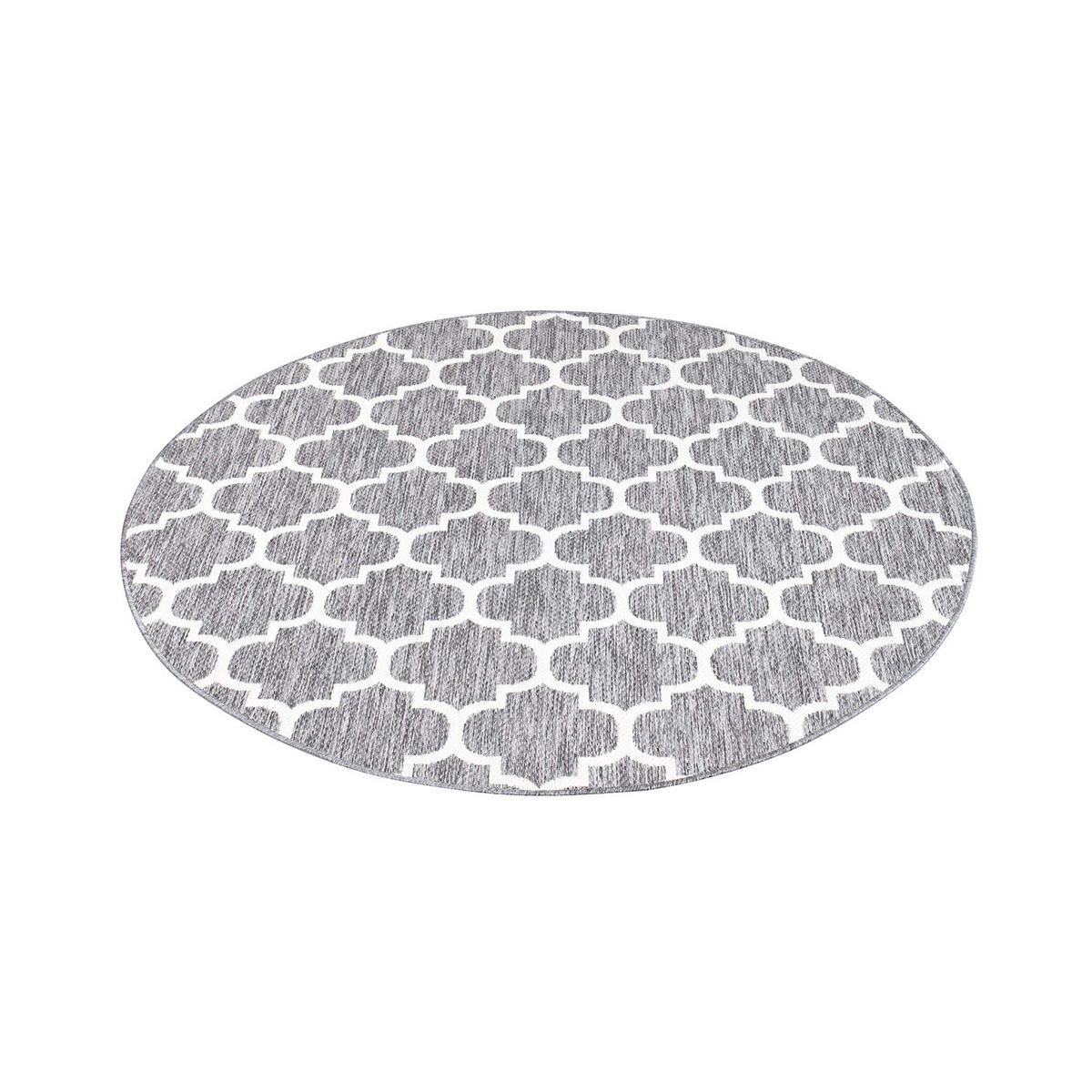 OUTDOOR-TEPPICH Sun 462 Grau 200 cm Rund - Grau, Textil (200/200cm) - carpet city