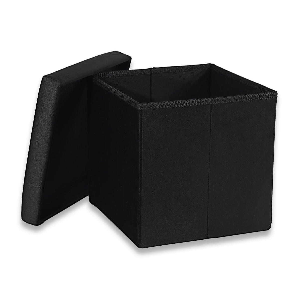 SITZBOX Cortona M Samt Schwarz - Schwarz, Textil (30/30/30cm) - Komodee