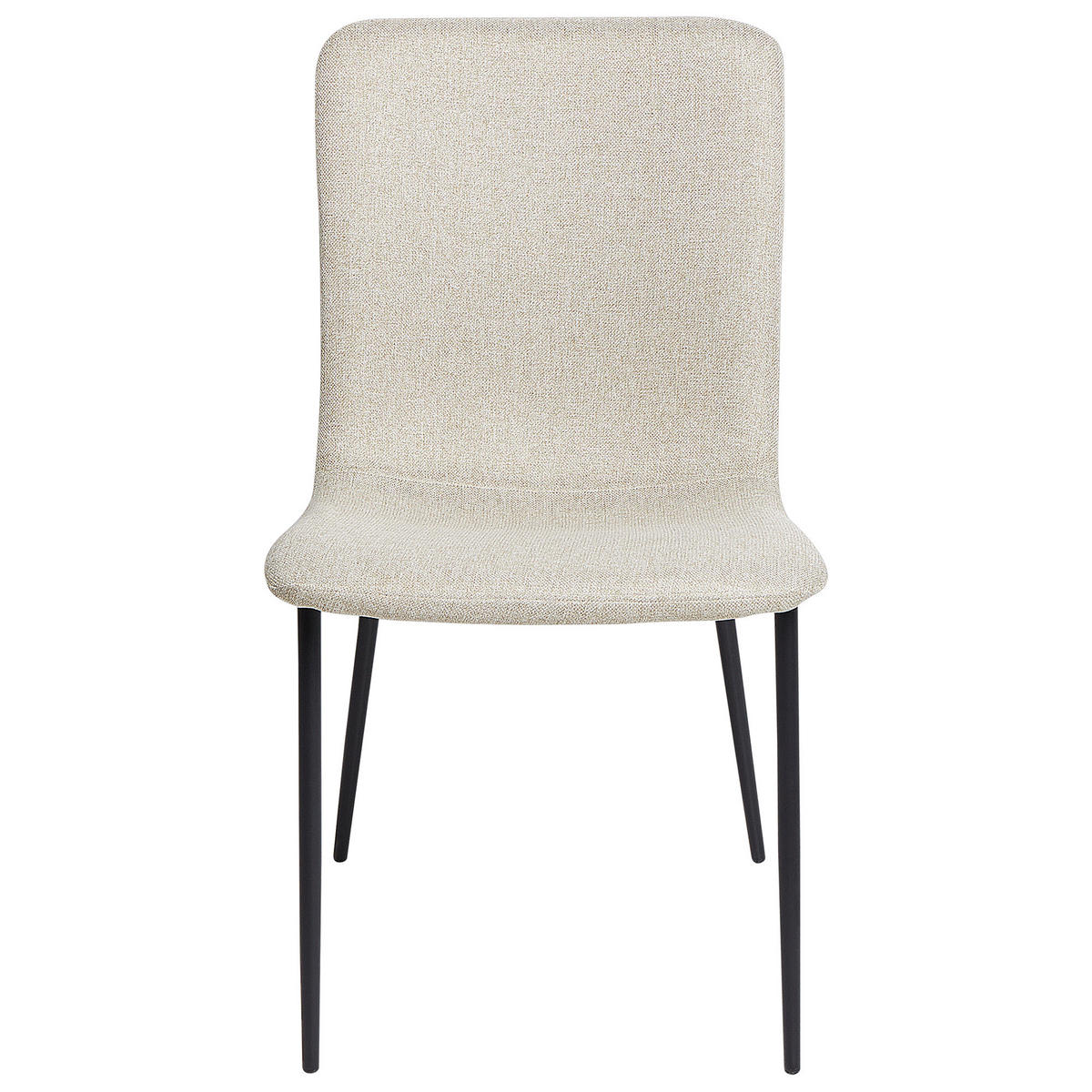 ESSZIMMERSTUHL 4er-Set Helles Beige Glendive - Beige/Schwarz, Textil (44/81/65cm) - Beliani
