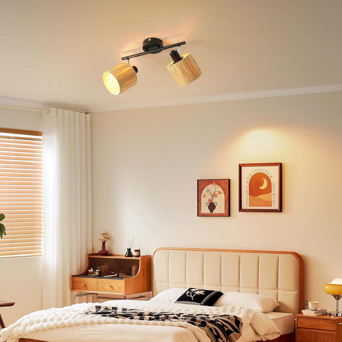 DECKENSTRAHLER Glostra 17.5/16.5/34.5 cm - Schwarz, Metall (34.5/17.5/16.5cm) - ZMH