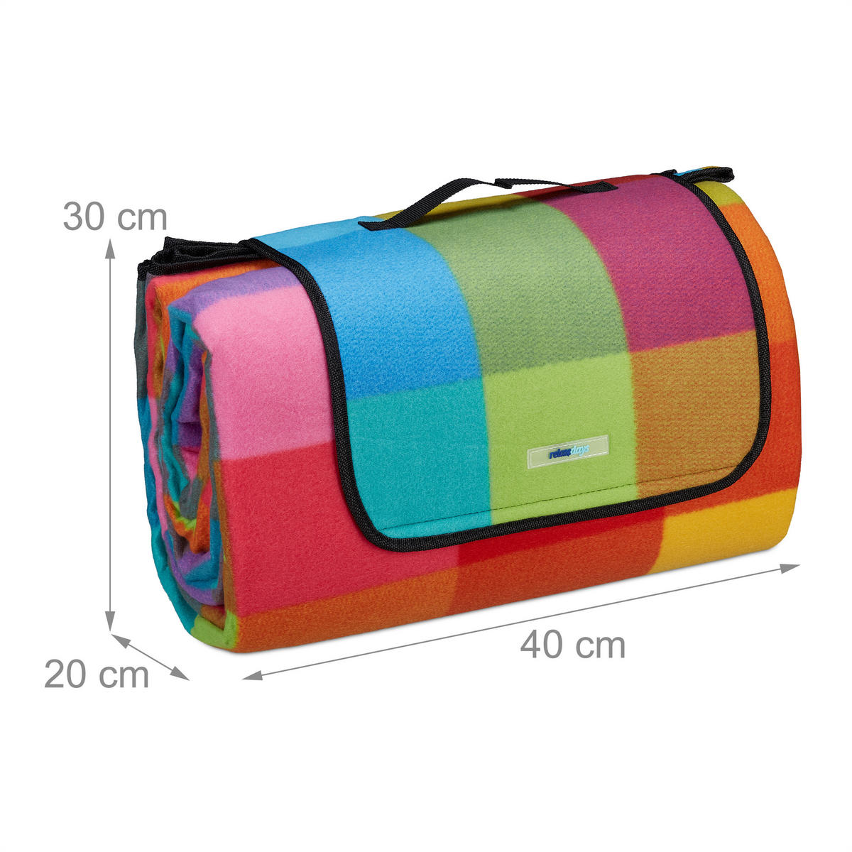 PIKNIKOVÁ deka - různobarevná, kov/textil (200/300cm) - Relaxdays