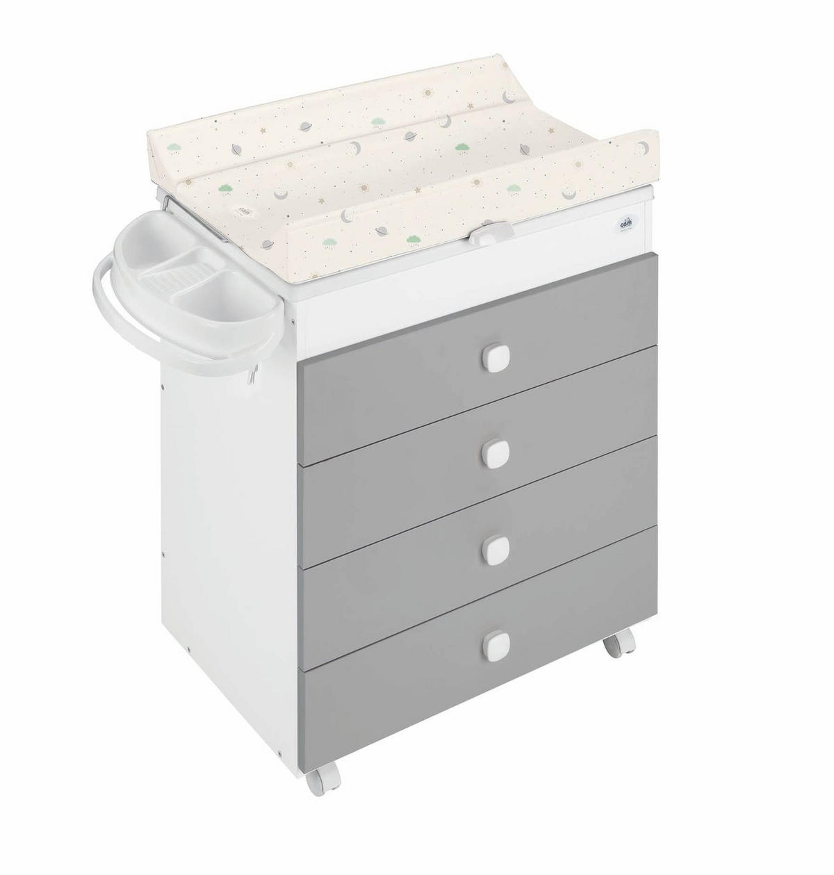 WICKELKOMMODE inklusive Babywanne - Grau, Metall (93/93cm) - Cam il Mondo del Bambino S.p.A.