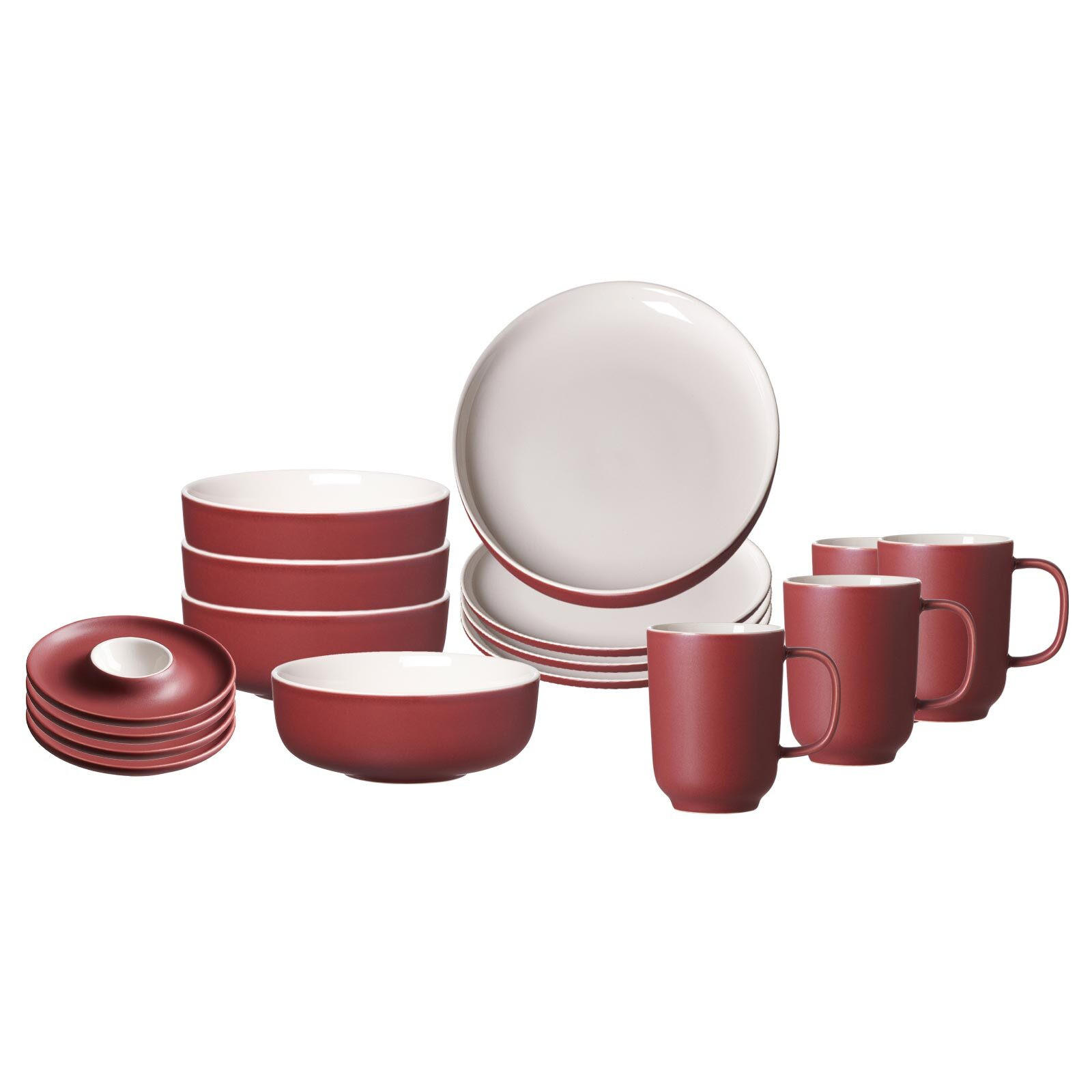 FRÜHSTÜCKSSET Jasper Beere 16er Set - Beere, Keramik (1/1/1cm) - Ritzenhoff Breker