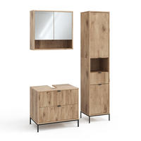 BADMÖBEL-SET Eliza Viking Oak 3 Teile - Eichefarben, Holzwerkstoff (70/63/45.1cm) - Vicco