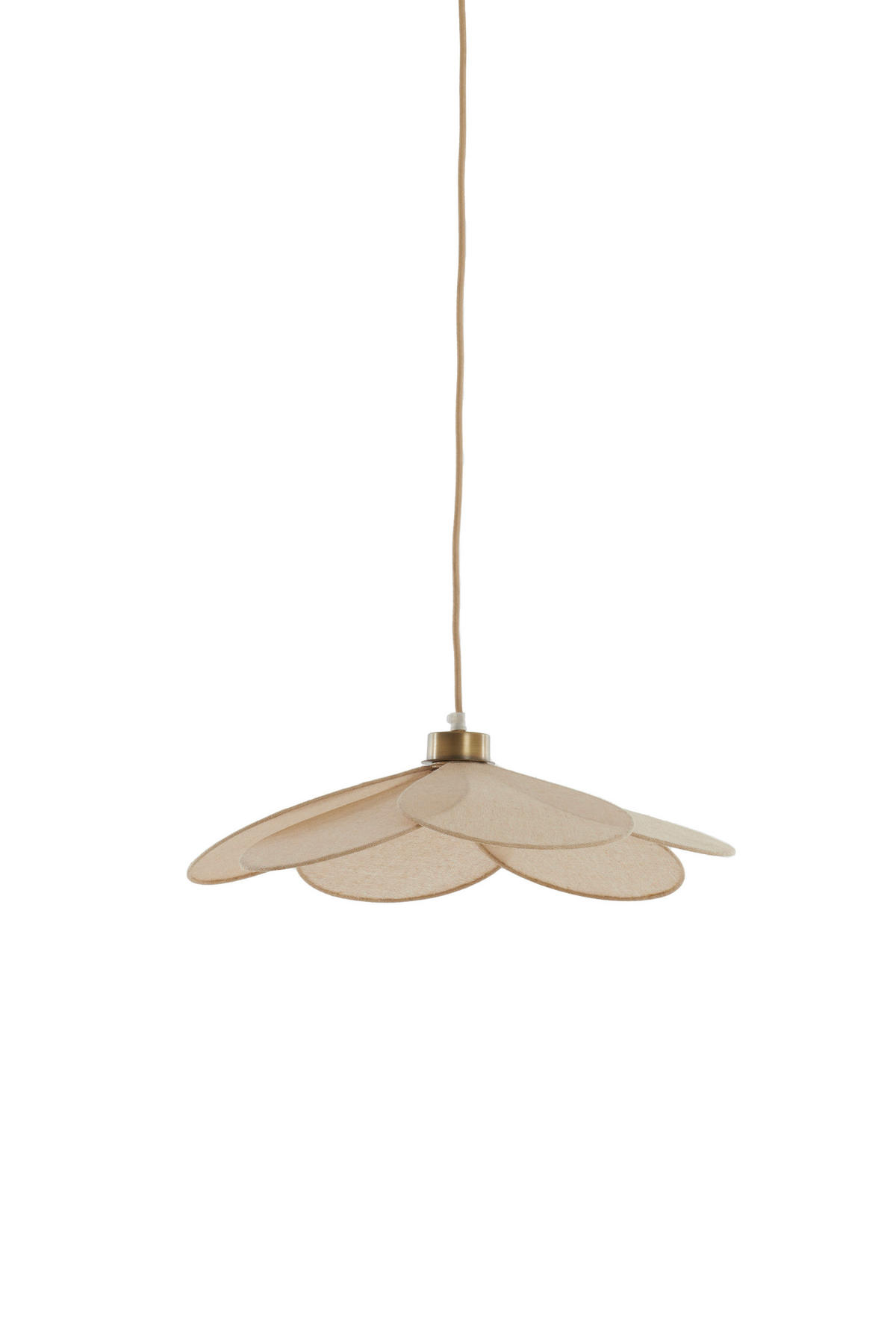 HÄNGELAMPE Fyan - Braun - 46/46/13 cm - Braun, Textil (46/46/13cm) - Light & Living