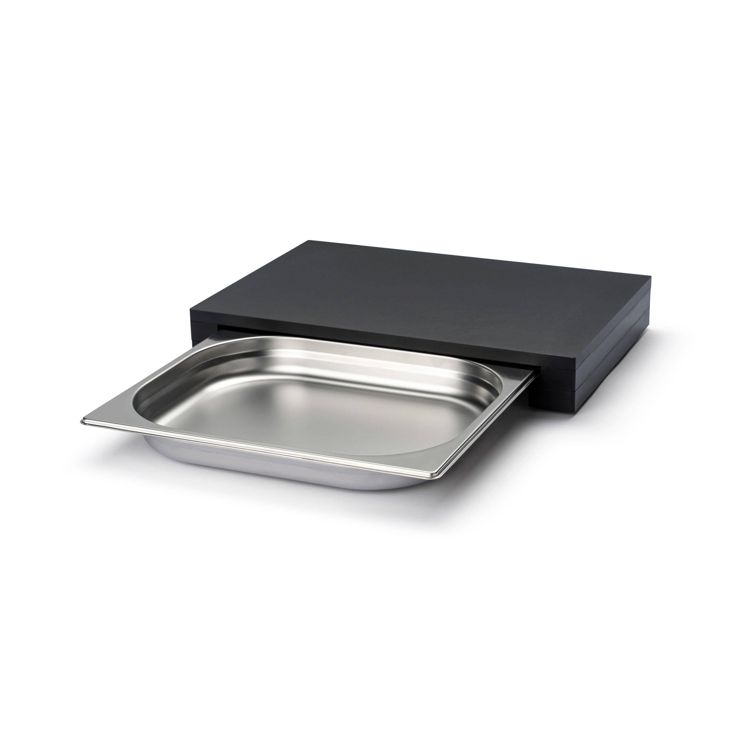 SCHNEIDEBRETT mit Schublade, Duracore, Schwarz, 39 x 27 x 5 cm - Schwarz, Holz (30/40cm) - Continenta