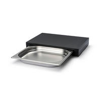 SCHNEIDEBRETT mit Schublade, Duracore, Schwarz, 39 x 27 x 5 cm - Schwarz, Holz (30/40cm) - Continenta