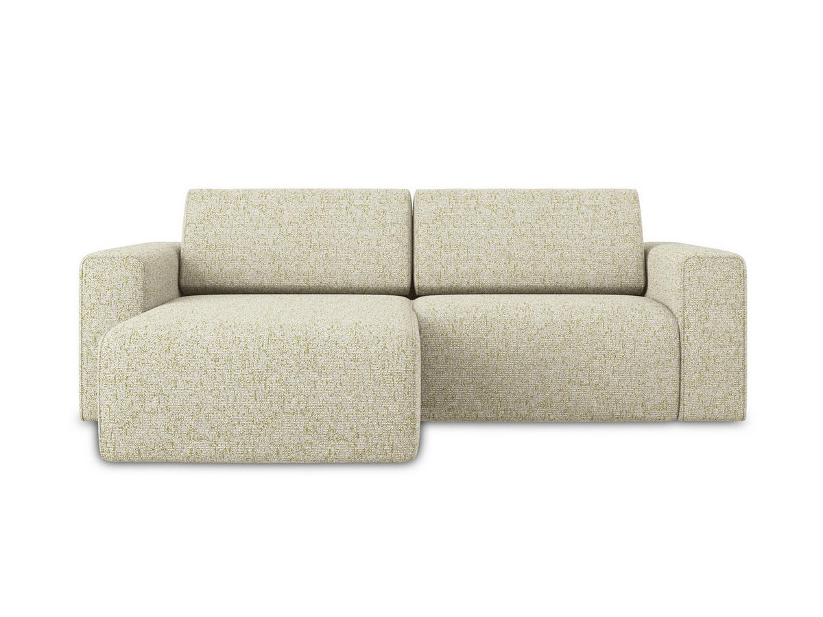 ECKSOFA Links Strukturstoff Stoff Beige - Beige/Creme, Kunststoff/Textil (167/224cm) - Makamii
