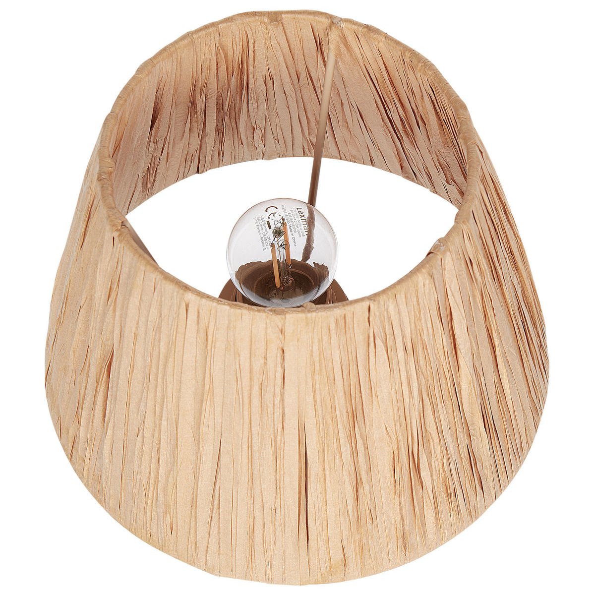 TISCHLAMPE 2-er Set Keramik Cremeweiß Arwadito - Weiß/Naturfarben, Keramik (23/14/31cm) - Beliani