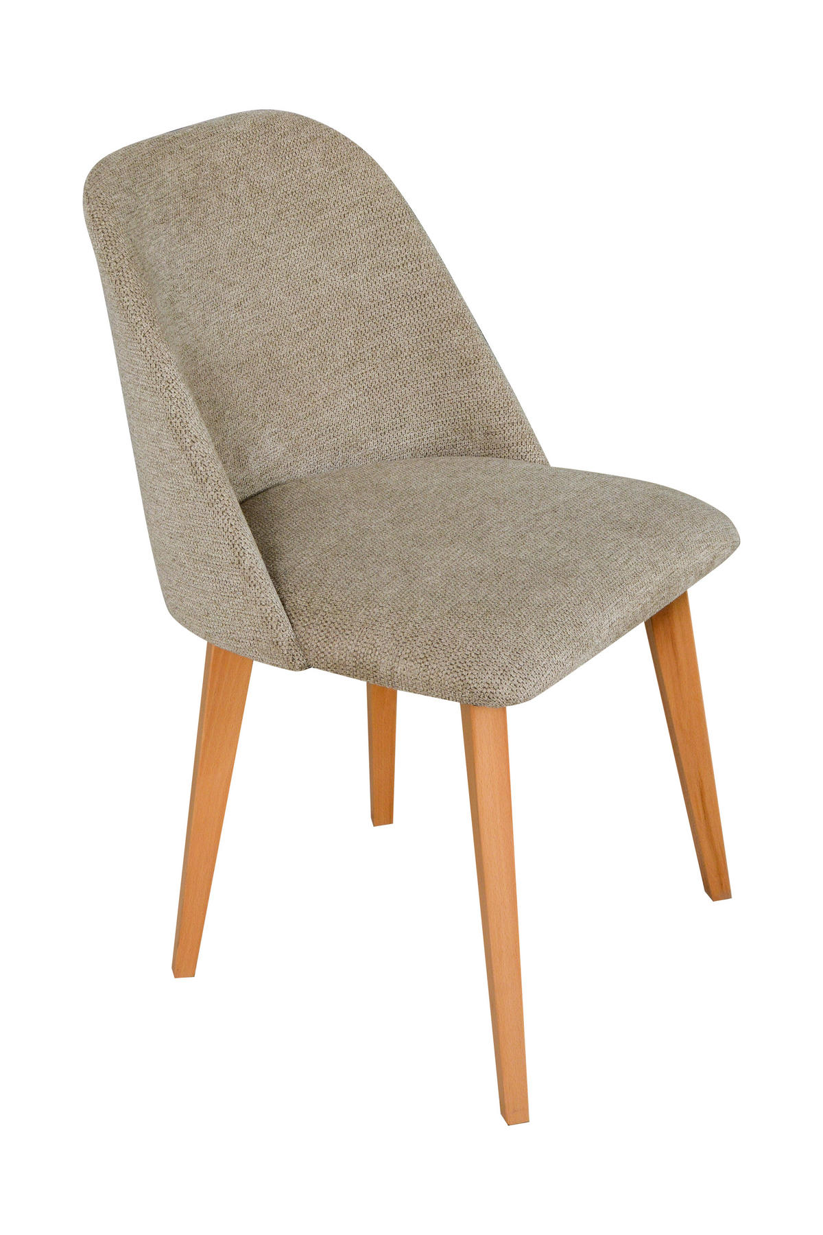 STUHL 2er Set MONTI 3, natur buche, aragon 20 - Buchefarben/Mokka, Holz (48/83/47cm) - Leaf Design
