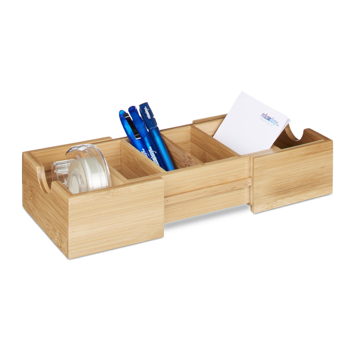 KARTA box - svetlohnedá, drevo (13/5.5/30cm) - Relaxdays