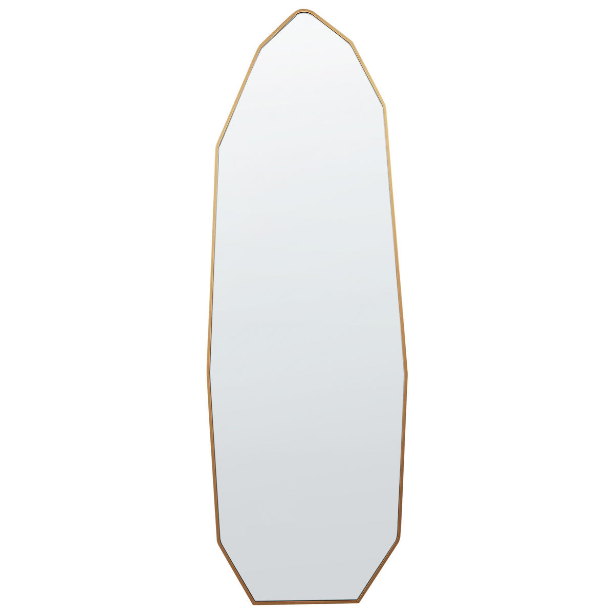 OGLINDĂ PE SUPORT 165 cm metal aurie Tartas - auriu, metal (50/165/36cm) - Beliani