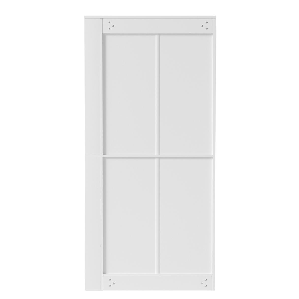 HOCHSCHRANK 85x35x180cm Weiß mit 2 Türen und Regalfächern - Weiß, Holzwerkstoff (85/180/35cm) - FLIEKS