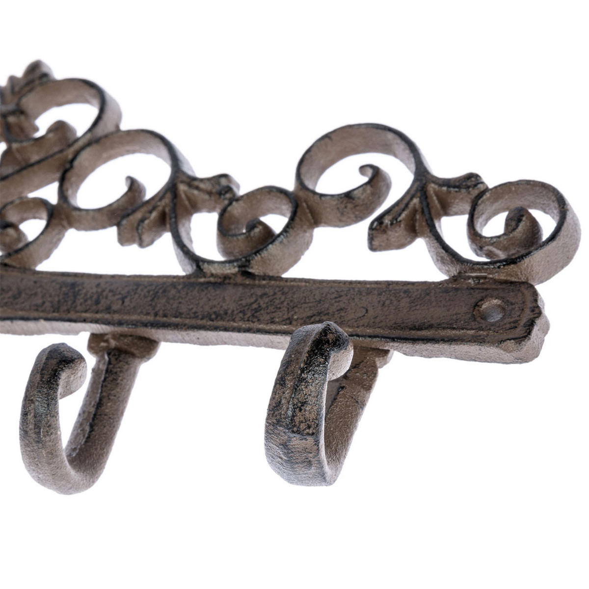 HAKENLEISTE Ornament, Gusseisen - Braun, Metall (33/14/4cm) - Homescapes