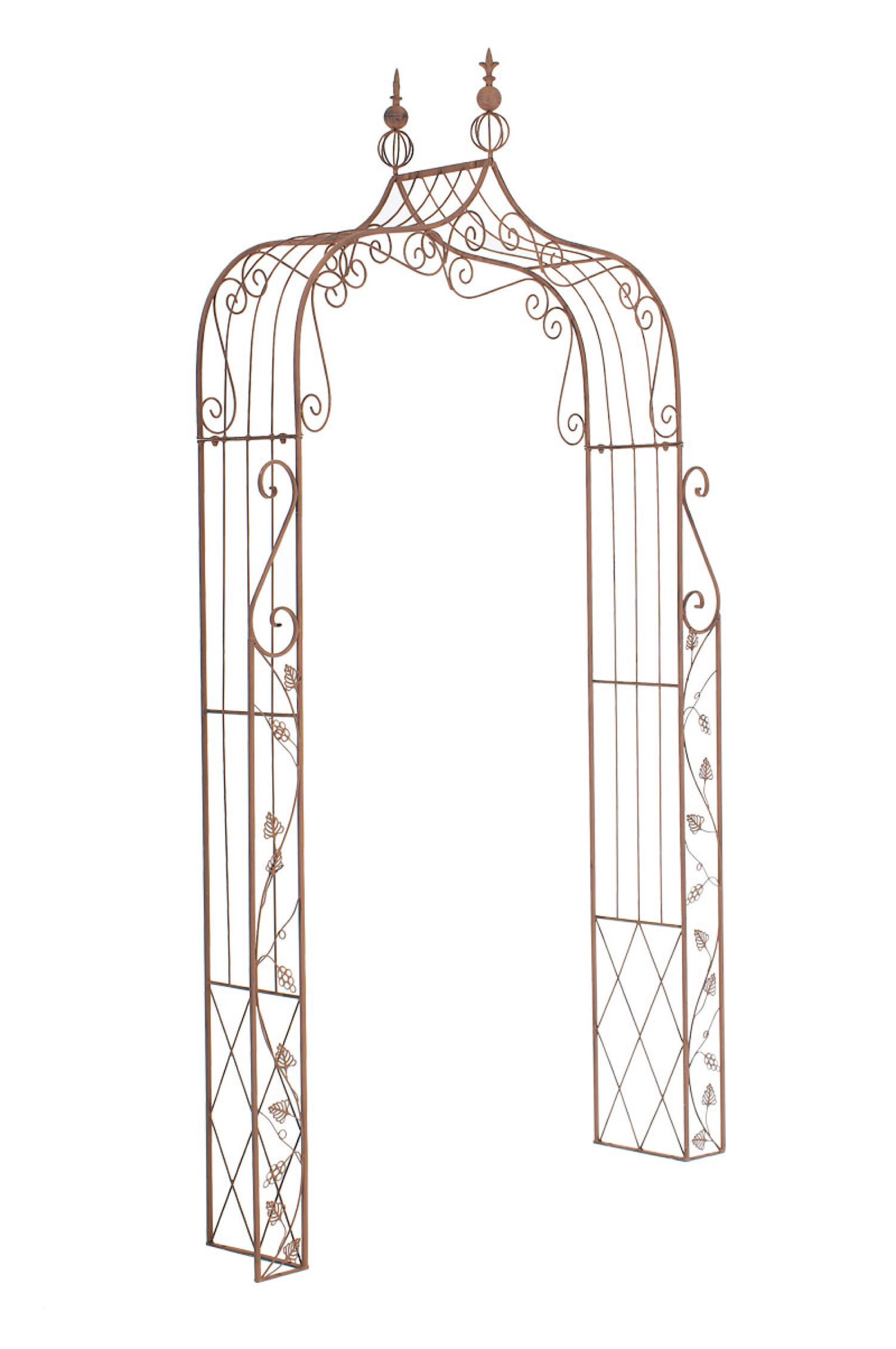 ROSENBOGEN Antigua antik braun - Braun, Metall (118/248/30cm) - TPFLiving