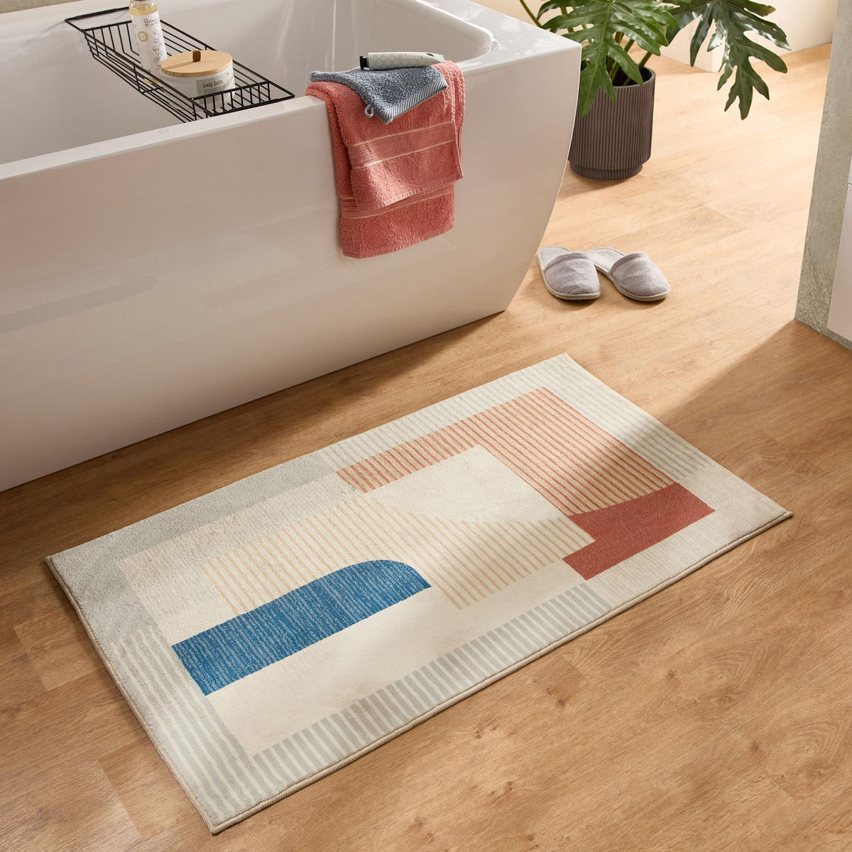 BADTEPPICH Ariella Grau 50x60 cm - Grau, Textil (50/60cm) - Gino Falcone