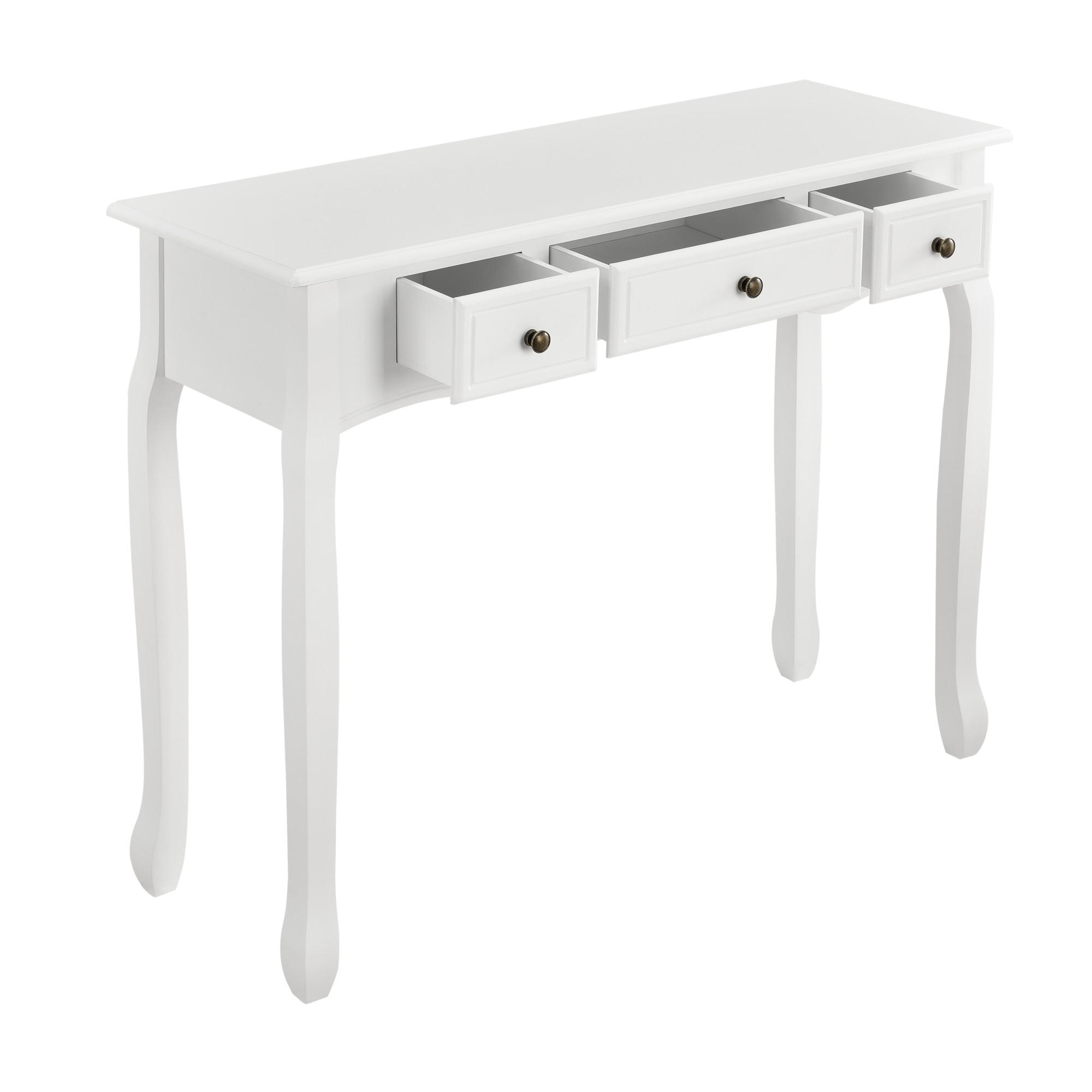 KONSOLENTISCH Hirschhorn - Weiß, Holzwerkstoff (35/100/78cm) - [en.casa]