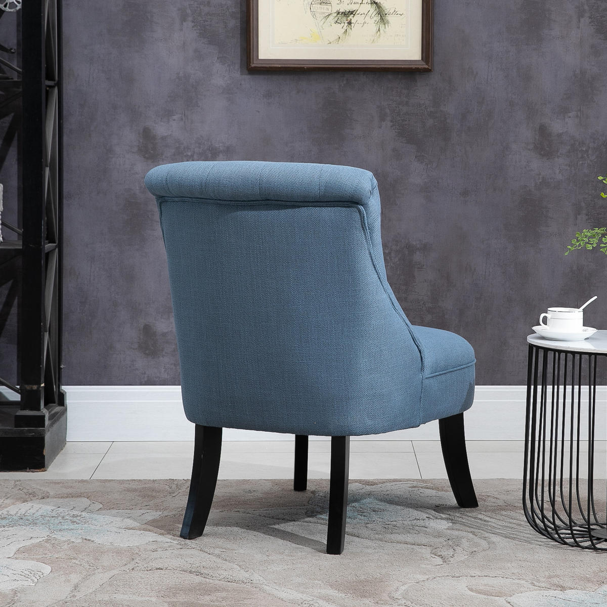RELAXSESSEL, Sessel, Erhöhte Füße, Blau - Blau, Textil (69/77/52.5cm) - HOMCOM